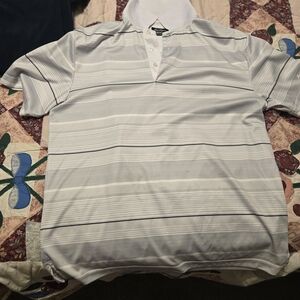 Hogan Men's Polo Shirt - Light Gray Stripes